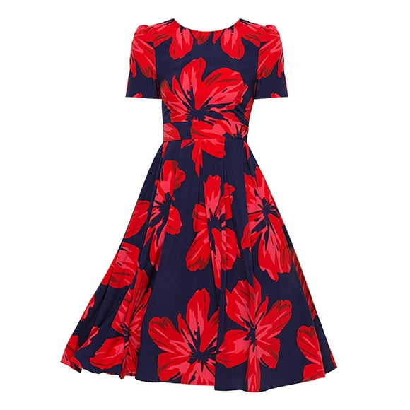 Ketyyh-chn99 Spring Dresses for Women Plus Size Casual Beach Sundress Rompers Sleeve Ruffle Shorts Mini Dress E,2XL