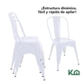 thumbnail image 4 of Silla Tolix Blanco Metal 2 Pzas Comedor Restaurante Exterior blanco KingsHouse COMBO-KH-98, 4 of 8