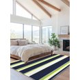 thumbnail image 2 of Green and Area Rug for Bedroom 3x5 Ft Navy Blue Stripe Abstract Geometric Stripes Super Soft fuzzy Throw Rug Non-Slip Fluffy Plush Indoor Floor Carpet for Living Room Nursery Home Decor, 2 of 8