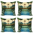 thumbnail image 1 of Ambesonne Colorful Throw Pillow Cover 4 Pack, Adventurous on Trunk, 20", Multicolor, 1 of 2