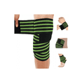 thumbnail image 1 of Rodillera Elástica LAB.G Vendas 1 Par Bandas Deportiva Rodilla Gym verde/negro, 1 of 4