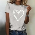 thumbnail image 6 of Cutuoiiu Women's Love Heart Print Casual Valentines Short Sleeve Tops Gifts, 6 of 8