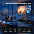 thumbnail image 3 of Bobtot 5.1 Surround Sound System,200W Bluetooth Speaker System for TV,5 Wired Speakers 4 inch Woofer Built-in Receiver, Support ARC Optical Bluetooth Input,Home Stereo Theater Systems, 3 of 9
