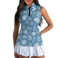 thumbnail image 3 of Whosucclay Coral Reef Print Womens Sleeveless Golf Shirts for Female, Elastic Casual Breathable Golf Shirts for Women for Outdoor Sports Tennis Athletic Running, 3 of 8