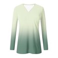 thumbnail image 6 of ClodeEU Womens Lightweight V Neck Long Sleeve T-Shirt ,Soft Casual Slim Fit Tops A-Army Green,Womens Plus M, 6 of 7