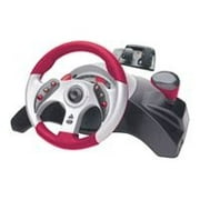 Mad Catz MC2 Universal - Wheel and pedals set - wired - for Sony PlayStation 2, Microsoft Xbox, Nintendo GAMECUBE, Sony PS one, Sony PlayStation
