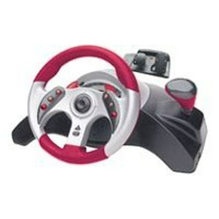 Mad Catz MC2 Universal - Wheel and pedals set - wired - for Sony PlayStation 2, Microsoft Xbox, Nintendo GAMECUBE, Sony PS one, Sony PlayStation