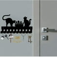 thumbnail image 4 of Black Cats Key Holder for Wall Mounted Key Holder Hooks Metal Key Coat Rack Hangers with 10 Hooks Key Organizer Rack Wall Decorative for Towel Entryway Front Door Hallway 10.6x6.3Inch Black DIY, 4 of 9