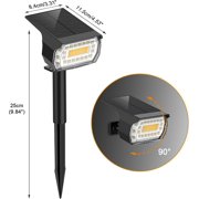 Solar Spot Lights Outdoor, [8 Pack/76 LED] 2-in-1 Solar Landscape Spotlights, 3 Modes IP65 Waterproof Dusk to Dawn Solar Powered Flood Wall Lights for Outside Yard Garden Pathway(Warm White)