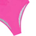 thumbnail image 2 of WREESH Womens One Piece Swimsuits Fashion Solid Color Leaf Flash Slim High Waist Bikini Swimsuit Sleeveless Bathing Suits Pink, 2 of 5