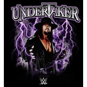Men's WWE Undertaker Purple Lightning Logo Graphic Tee Black Large