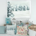 thumbnail image 3 of Designart 'Snowy Pine Trees On Mountain' Traditional Framed Art Print, 3 of 4