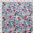 thumbnail image 4 of oneOone Cotton Flex Red Fabric Asian Paisley Floral Craft Projects Decor Fabric Printed By The Yard 40 Inch Wide, 4 of 4