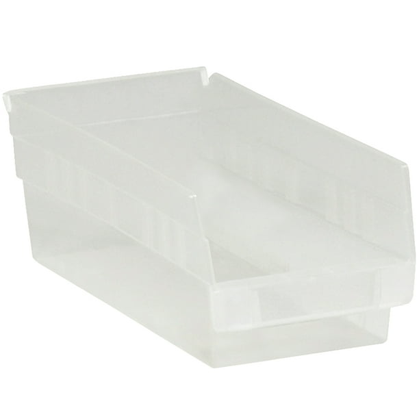 Box Partners Plastic Shelf Bins 11 5/8" x 6 5/8" x 4" Clear 30/Case