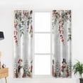 thumbnail image 5 of Hokiten Christmas Snowman Blackout Curtains | Light Blocking Print Window Curtains, Xmas Snowflake Berry Botanical Thermal Insulated Window Drapes for Living Room Kitchen Cafe (2 Panels, 84"W x 54"L), 5 of 7