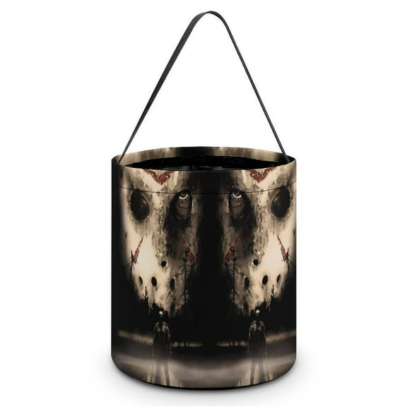 Jason Voorhees Halloween Candy Bag, Trick Or Treat Bags - Light Candy Buckets & Tote Bags for Halloween Parties