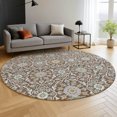 thumbnail image 6 of Addison Rugs Mayfield Premium Machine Washable Transitional Panel Chocolate Round Rug, 8' x 8', 6 of 6