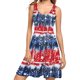 thumbnail image 2 of Vestidos de Verano de Mujer sin Mangas Impresión Casual Cuello Redondo, Vestido de Longitud Media para el Uso Diario, Fiesta Y Primavera, 2 of 5