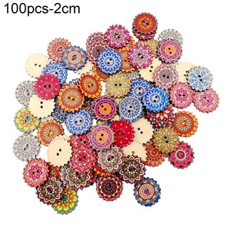 Papaba Wooden Button,20Pcs 35mm Round 4 Holes Wooden Buttons DIY Sewing Knitting Clothes Decoration, Other