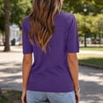 thumbnail image 7 of Ynynloco Womens T Shirts Short Sleeve Crew Neck Shirts Basic Tee Tops Blouse Casual Work Soft Basic Tees for Ladies, 7 of 7