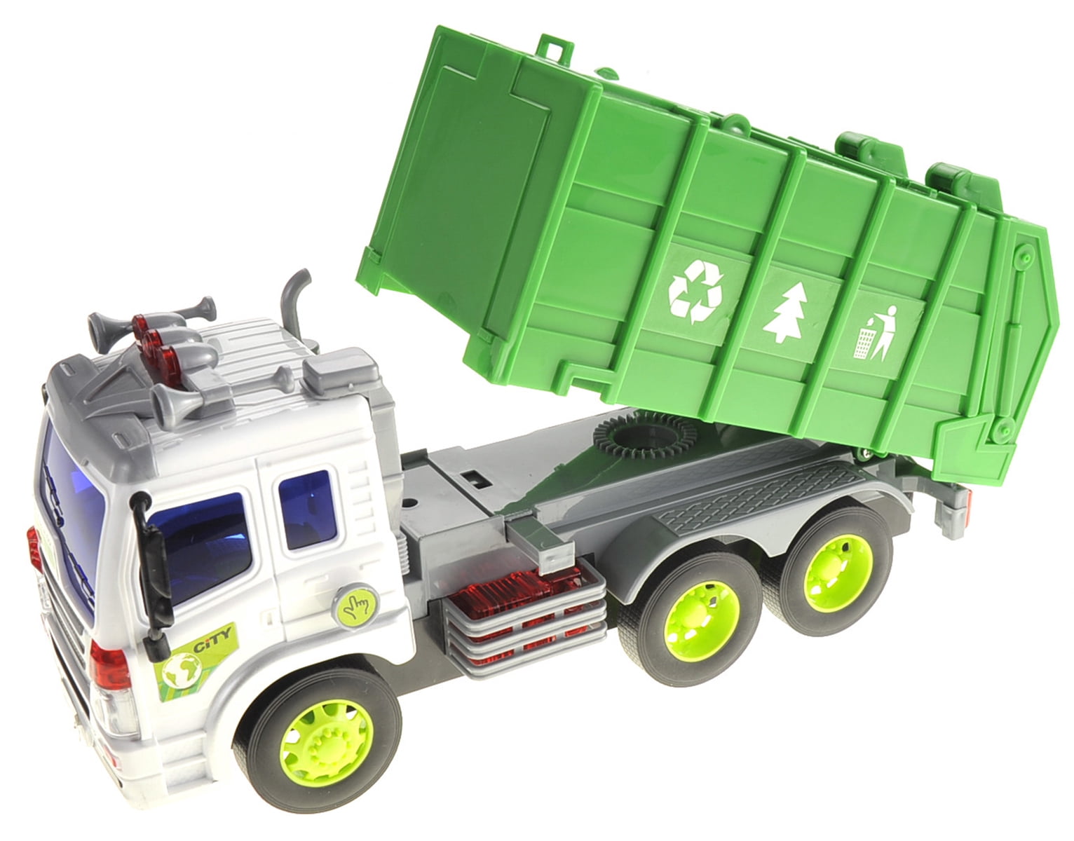 Ready! Set! Race! Friction Powered Garbage Truck With Lights And Sounds