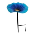 thumbnail image 2 of Bird Feeder Stand Bird Feeders for Outdoors Metal Bird Feeder Tray Bird Feeder Platform 10" Blue Metal Flower Bird Bath And Feeder for Outdoor Garden Yard Patio Lawn Decoration And Bird Watching, 2 of 5