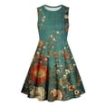 thumbnail image 5 of AUNVITO Girls Sleeveless Dress Round Neck Tank Casual Summer Print Dress, 5 of 6