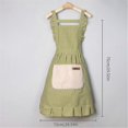 thumbnail image 3 of Professional Apron With Elastic Neckline Lace Detailing Kitchen Protective Gear Lightweight grey, 3 of 4