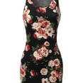 thumbnail image 3 of FashionOutfit Women's Casual Floral Fitted Sleeveless Racerback Bodycon Mini Dress, 3 of 3