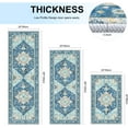 thumbnail image 2 of Boho Washable Kitchen Rugs Sets of 3, Non Slip Kitchen Mats for Floor with Rubber Backing, Waterproof & Stain Resistant Thick Carpet Runner Throw Rugs for Kitchen, Laundry Room, Hallway, Blue, 2 of 6