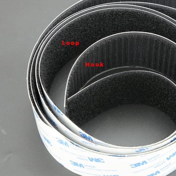 Professional Black Self Adhesive Tape - 50mm x 1M Strong Hook and Loop for All Seasons