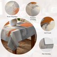 thumbnail image 5 of Burnt Orange Grey Table Cloth Waterproof Tablecloths, Oil Painting Modern Abstract Art Tablecloth Dining Table Cover for Kitchen Party Tabletop Outdoor, Rectangle Tablecloth 54x108 Inch, 5 of 9