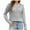 Gray, variant on Lilgiuy Women's Solid Color Round Neck Knitted Long Sleeve Hollow Out Sweater Blousefor School College Library