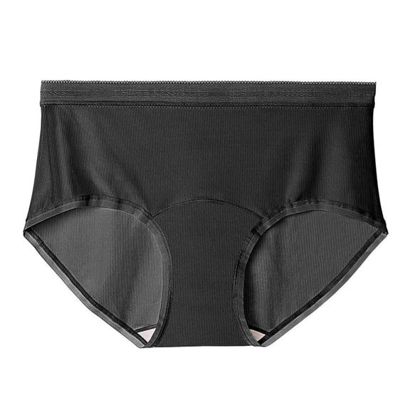 Itsame Lingerie Panties Womens Underpants Breathable Cotton Breathable Underwear Black Size 2XL
