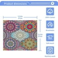 thumbnail image 4 of SKYSONIC 4 PCS Mandela Pattern Washcloths, 12"x 12" Cotton Wash Cloths, Highly Absorbent and Soft Face Towels for Bathroom,Gym,Hotel and Spa, 4 of 7