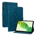 thumbnail image 2 of FJLBDE Case for Oppo Realme Pad 2 11.5 inch 2023, Embossed Flower PU Leather Flip Wallet Folio Stand Cover, Blue, 2 of 7