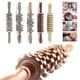 thumbnail image 2 of Wood Massager Roller, Manual Wooden Fascia Massage Roller, Nine Round Belly Massage Equipment Body Wheel, 2 of 4