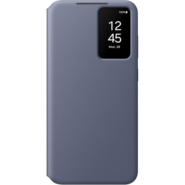 Foe Samsung Galaxy S24 Ultra S-View Wallet Case, Protective Case with Smart Small Screen View, Finger Click Control, Ultra-Thin Design, Card Holder Pocket, US Version, EF-ZS928CBEGUS,,Blue