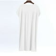 thumbnail image 4 of Besolor Chemises de Nuit Grande Taille pour Femmes Été Confortables à Manches Courtes Col Ras du Cou Vêtements de Nuit Chemises de Sommeil Robe de Nuit, 4 of 5