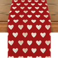 thumbnail image 5 of Valentine's Day Table Runner Heart-shaped Printed Table Flag 33X120CM Light Up The Romantic Restaurant Living Room Tabletop Decoration For Wedding Anniversary, 5 of 6