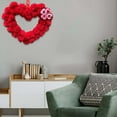 thumbnail image 7 of Gytml Valentine'S Day Heart Shaped Wreath Soft Plush Heart Wreath With Heart Clover Decor For Front Door Wedding Party Anniversary Wall Decor Gift Red-32x26, 7 of 7