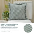 thumbnail image 2 of 100% "Pure Linen" Decorative Throw Frill Pillow Cover 14"x36", Gray, Soft, Durable Accent Cushion for Sofa or Living Room, 2 of 4