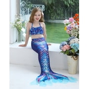 2026 Girls New Mermaid Tail Swimsuit Kids Mermaid Swimwear Mermaid Costume Play Tail Sets