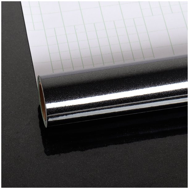 VEELIKE Glitter Black Contact Paper for Countertops Black Peel and