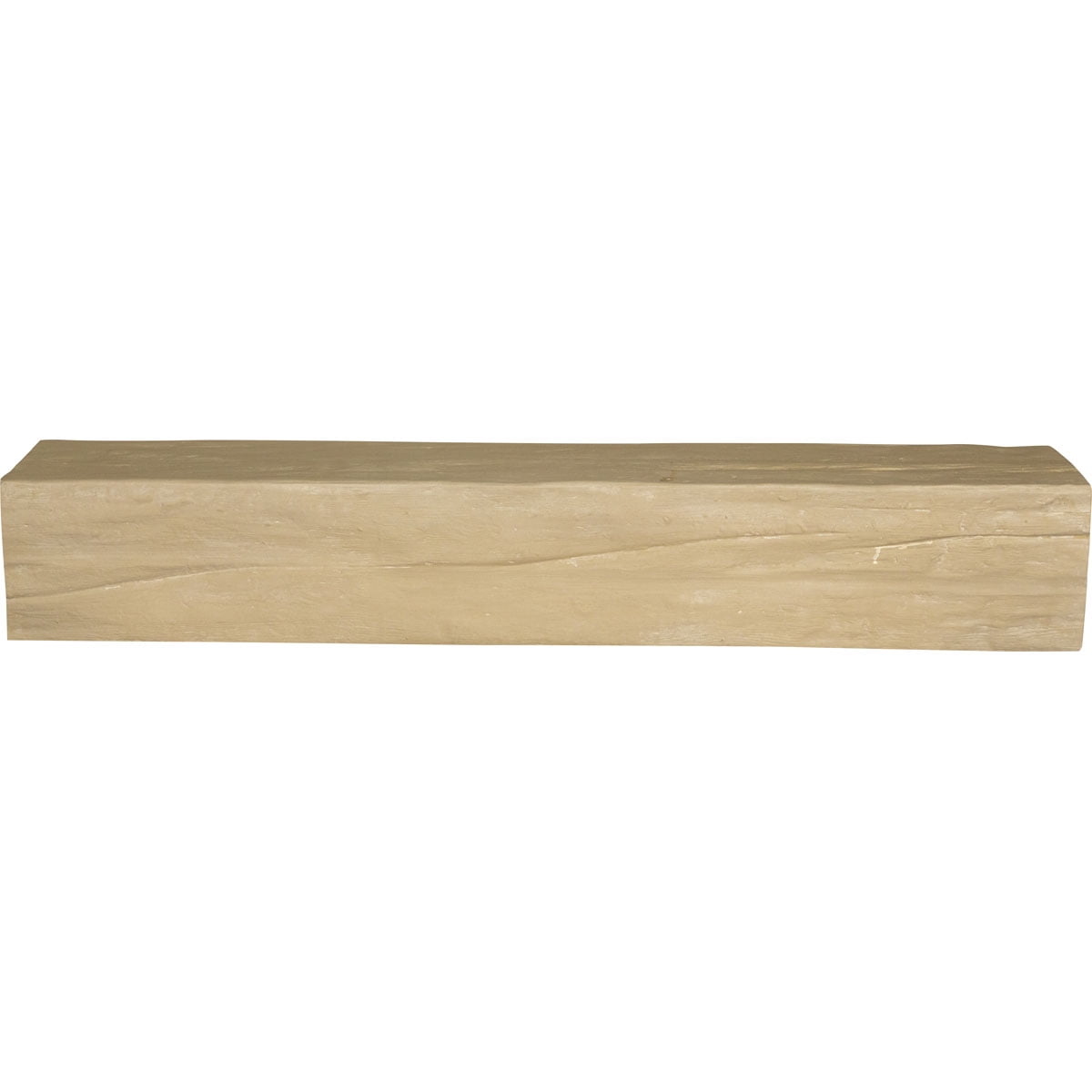 Ekena Millwork 6"H x 6"D x 72"W Riverwood Faux Wood Fireplace Mantel, White Washed