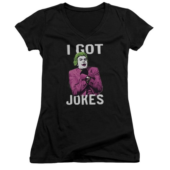 Batman Classic TV Got Jokes Junior Women's T-Shirt V-Neck Black