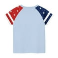 thumbnail image 3 of WTOBBY Kids 2-10 Years Independence Day Print Short Sleeve Trendy Top "PARTY IN THE USA I'M HERE FOR THE SNACKS & FREEDOM HAPPY 4TH OF JULY USA" - Round Neck T-Shirt for Boys and Girls,Royal Blue 140, 3 of 4