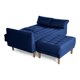thumbnail image 4 of Sala Modular Sofá Cama Reversible De Lino Azul Con Porta Vasos Modelo Mandarín, 4 of 9