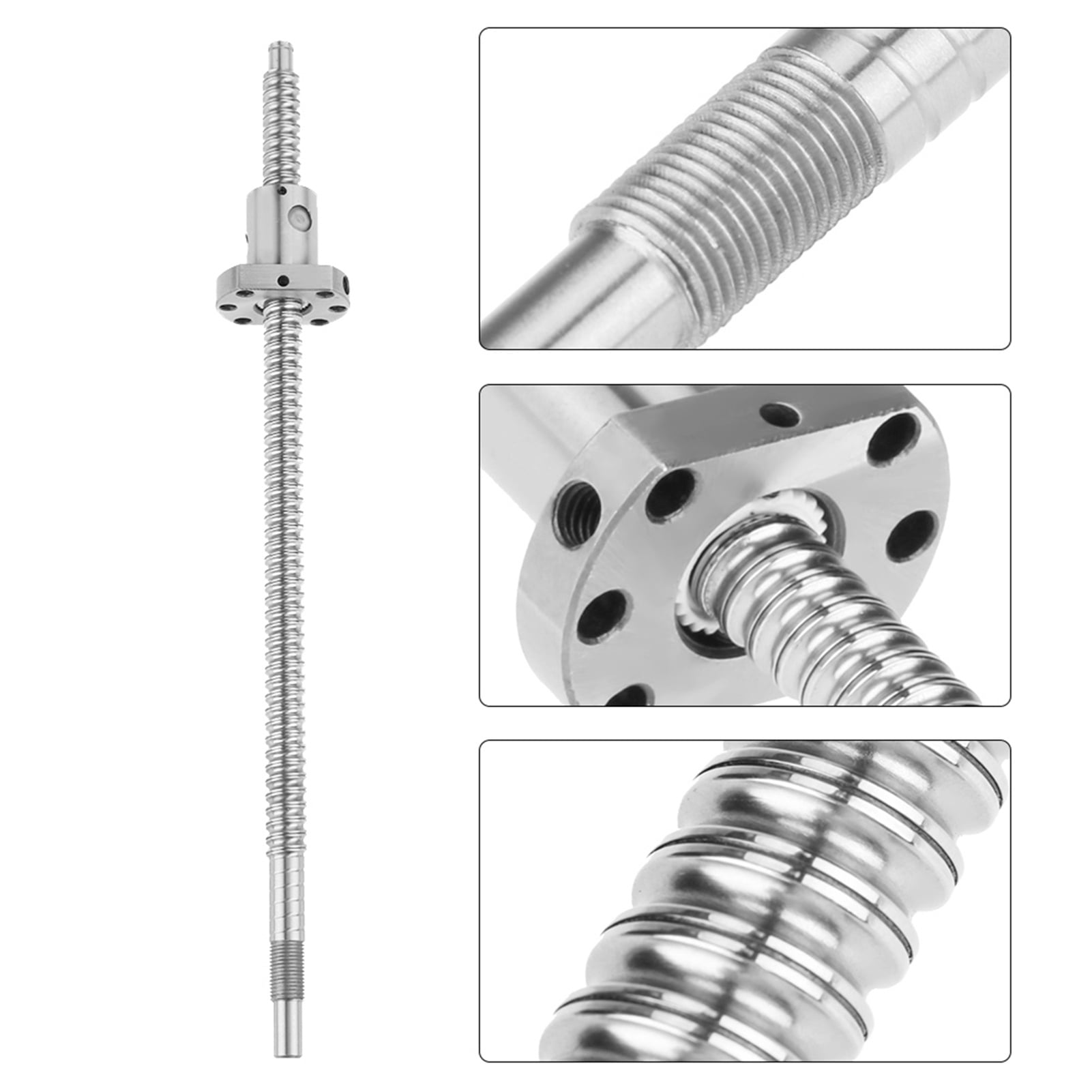 SFU1204 Ballscrew 300mm Rolled Ballscrew Ballnut Anti‑Backlash Without Side End Supports Used The Ball Movement 