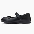 thumbnail image 3 of Weestep Toddler/ Little Kid Girl Dress Ballet Flat Mary Jane Ballerina Shoe(7 Toddler, Heart Black), 3 of 7